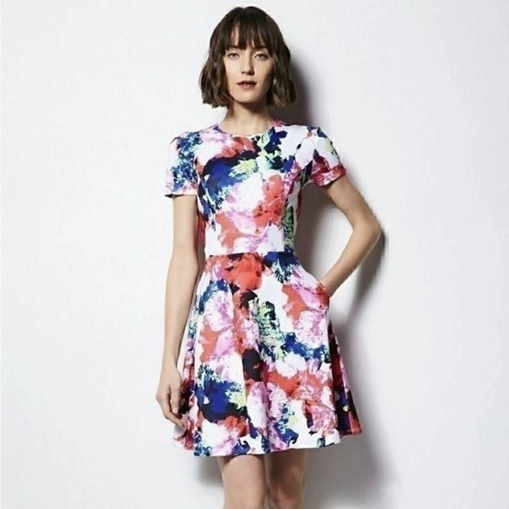 Milly Rosabella floral mini skater dress Size 10